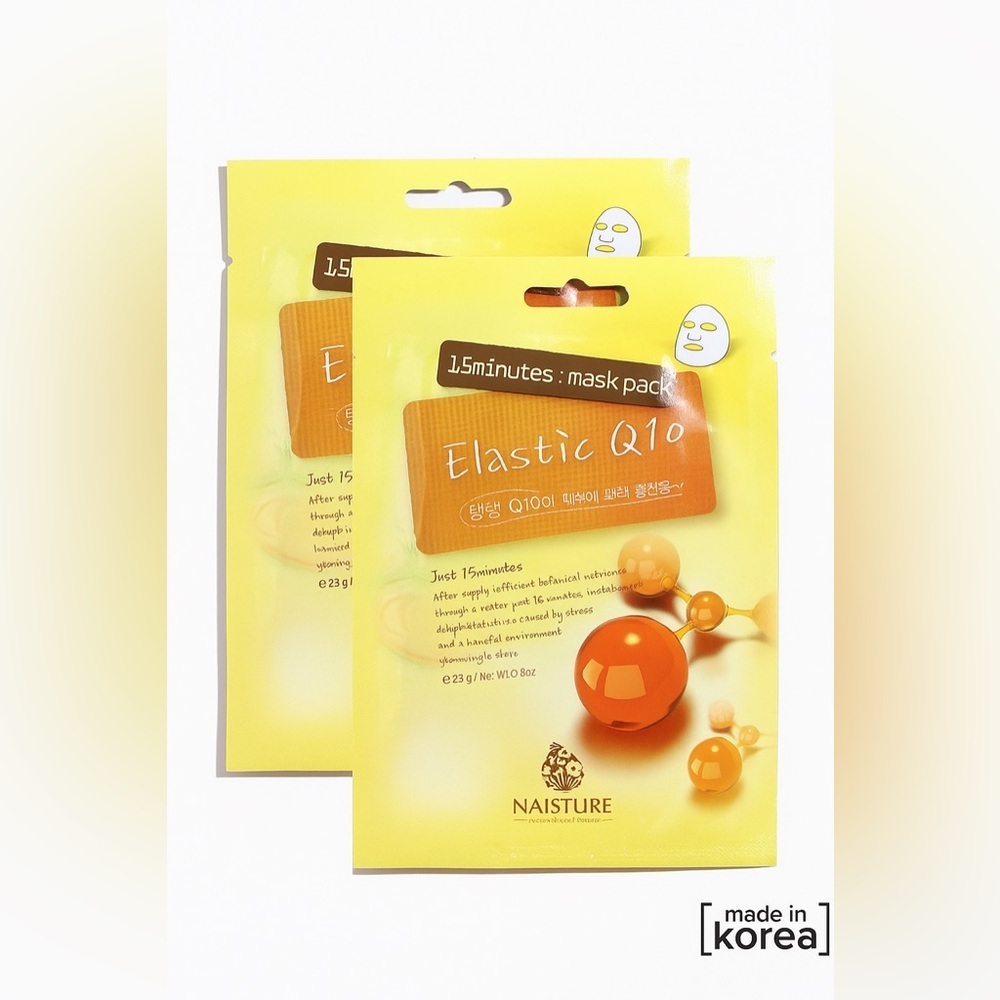 Naisture Elastic Q10‎ 15-Minute Mask Pack – 2 Pack (Made in Korea 🇰🇷)